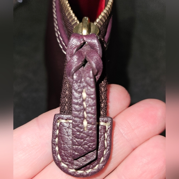 Dooney & Burke Burgandy Men's Toiletry Bag with Textured Finish - Picture 11 of 15